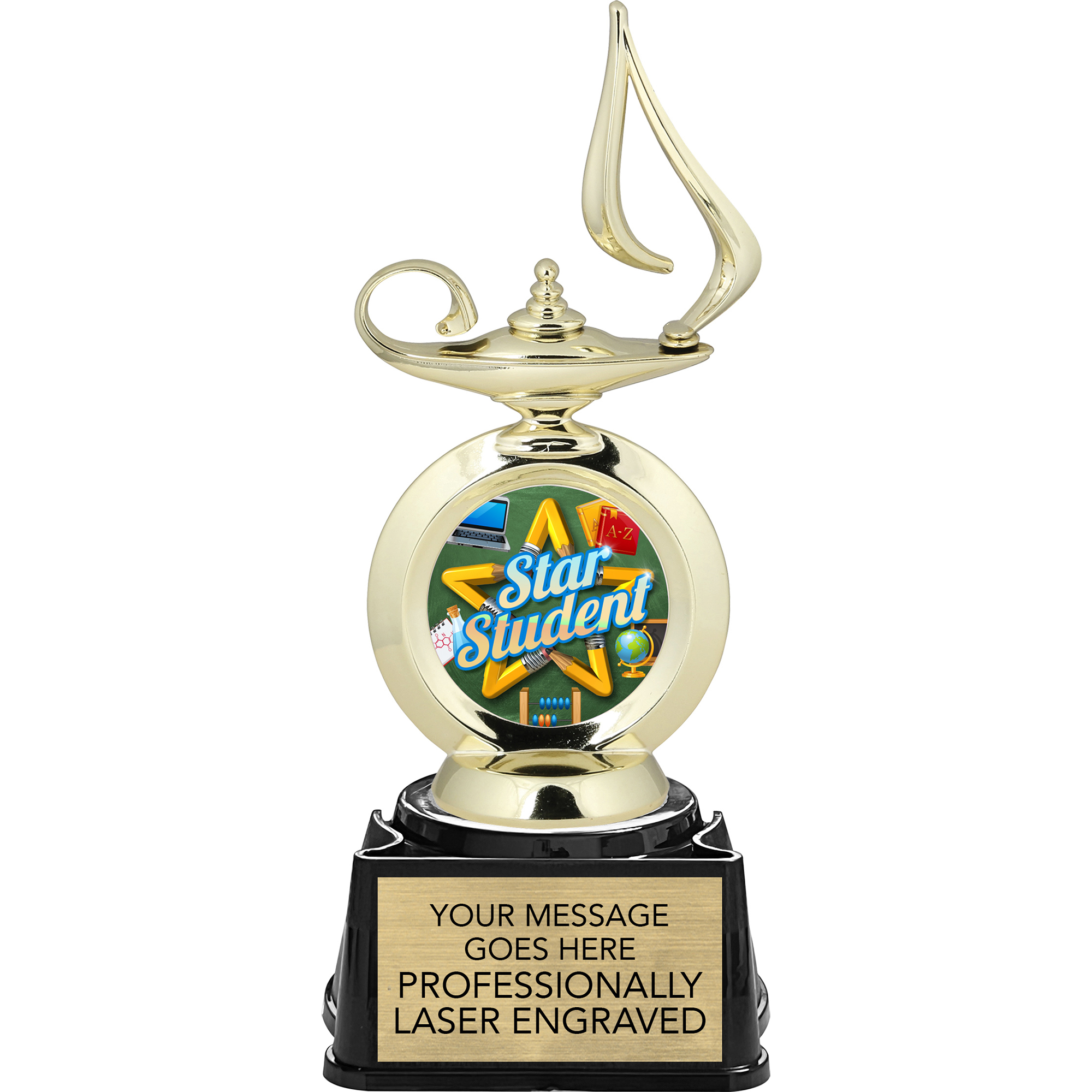 Lamp of Knowledge All-Star Insert Trophy - 8.5 inch
